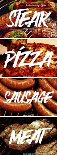 Gl Steak Brush Font