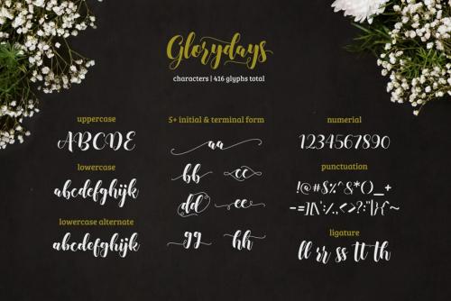 Glorydays Cursive Font