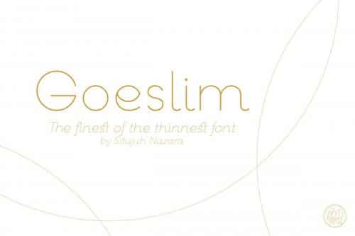 Goeslim Ultra Thin Font