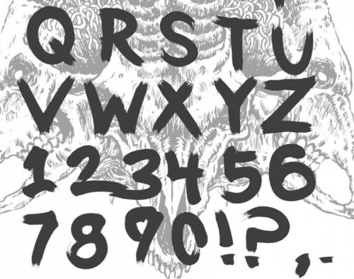Golf Club Homicide Brush Font