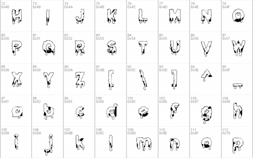 Gooey Drippy Sticky Font