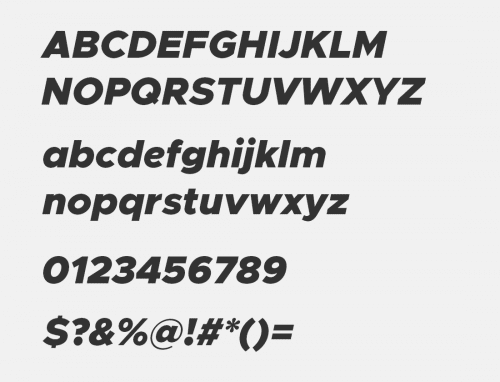 Gotham Narrow Font Metropolis Black Italic font