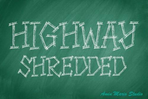 HIGHWAY SHREDDED FONT
