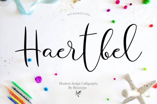 Haertbel Calligraphy Font