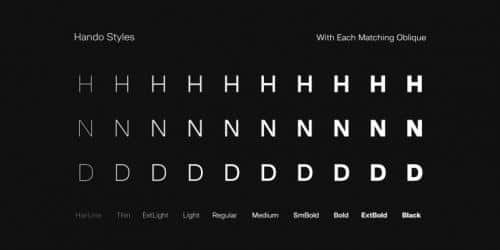 Hando Sans Serif Font Family
