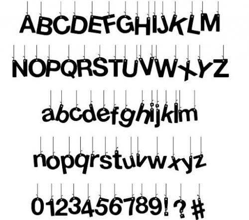 Hanging Letters Font