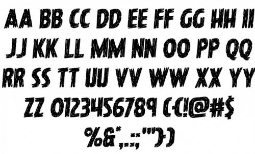 Hanging Tree Display Font