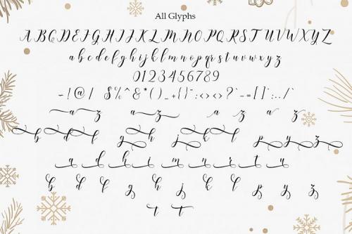 Happy Christmas Calligraphy Font