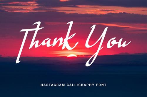 Hastagram Calligraphy Font