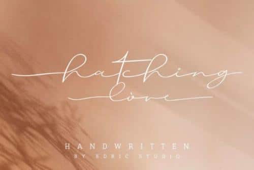 Hatching Love Script Font
