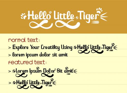 Hello Little Tiger Script Font