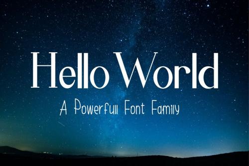 Hello World Font