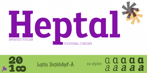 Heptal Book Font