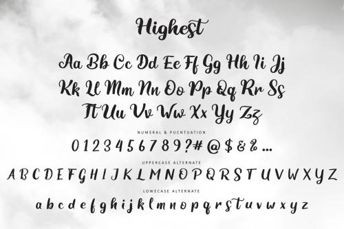 Highest Calligraphy Font