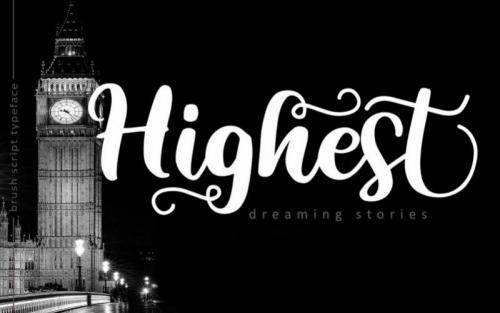 Highest Calligraphy Font