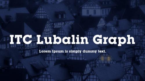 ITC Lubalin Graph Fonts Similar To Rockwell