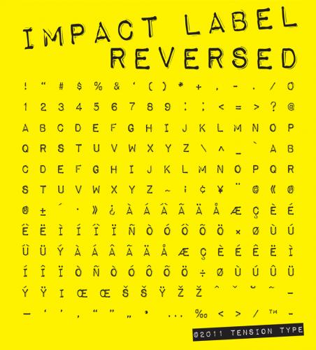 Impact Label Font Family