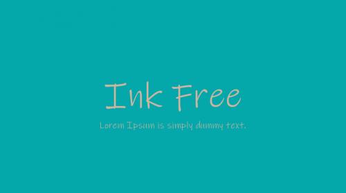 Ink Free Font