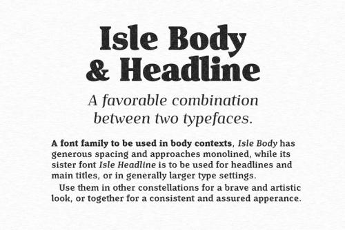 Isle Headline Font Family