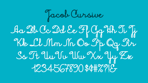 Jacob in Cursive Font