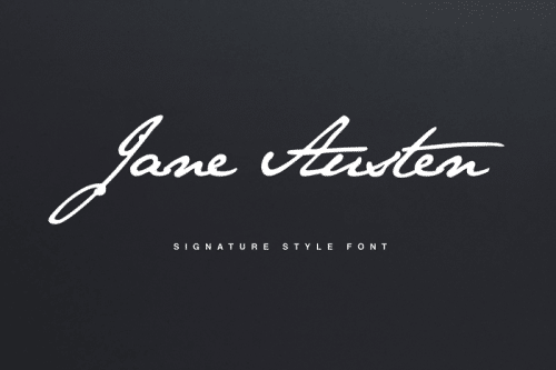 Jane Austen Signature Font