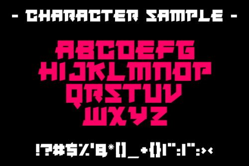 Japanese Robot Display Font