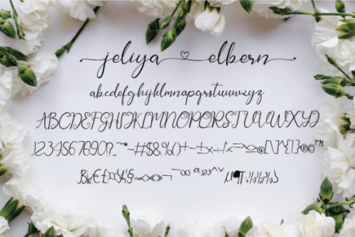 Jelia Elbern Calligraphy Font