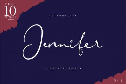 Jennifer Signature Fonts