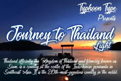 Journey to Thailand Font