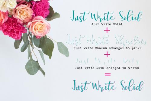 Just Write Hand Lettered Font