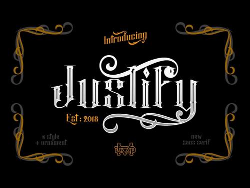 Justify Layered Font