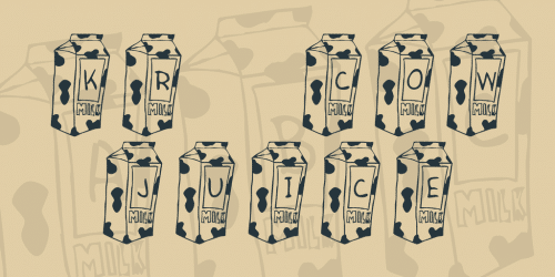KR Cow Juice Font