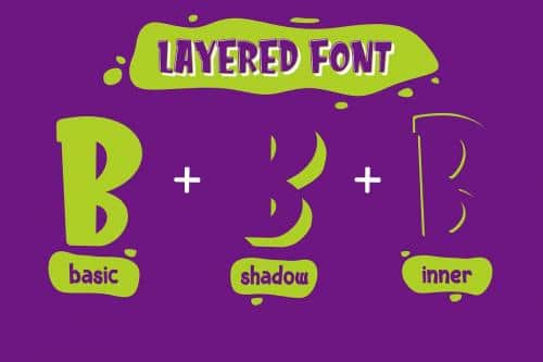 Kids Zone Layered Font