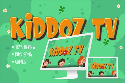 Kids Zone Layered Font