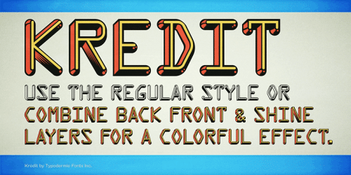 Kredit Credit Card Number Font