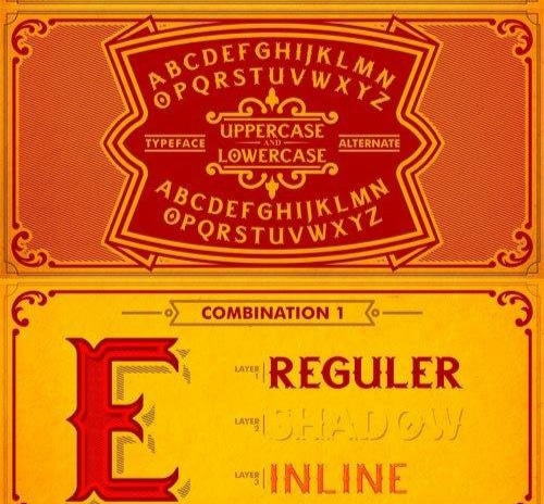 Lakester Inline Layer Font