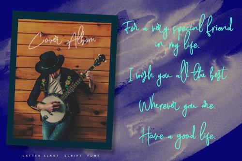 Latter Slant Handwritten Font