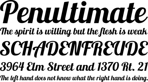 Lobster. Font