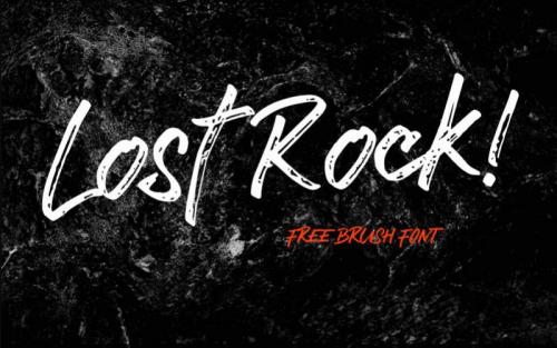 Lost Rock Brush Font