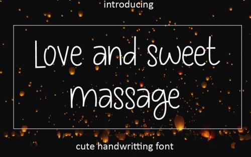 Love and sweet massage Font