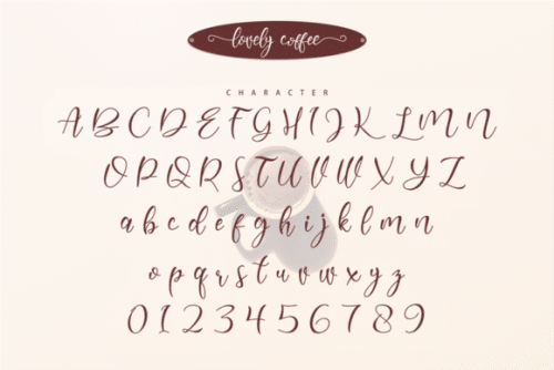 Lovely Coffee Calligraphy Font