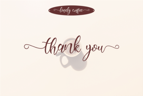 Lovely Coffee Calligraphy Font