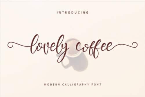 Lovely Coffee Calligraphy Font