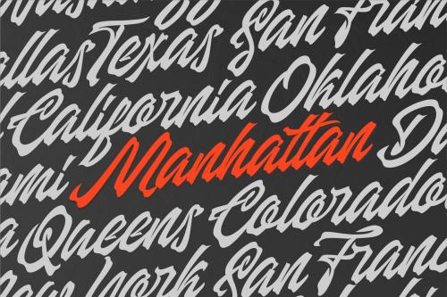 Manhattan Brush Ink Script Font