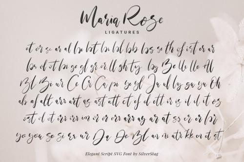 Maria Rose SVG Script Font