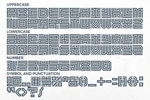 Maze Line Font