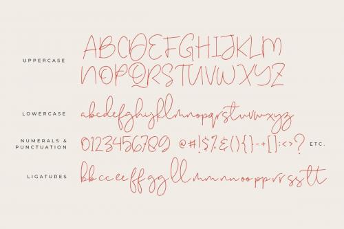 Melatti Handwritten Font 8