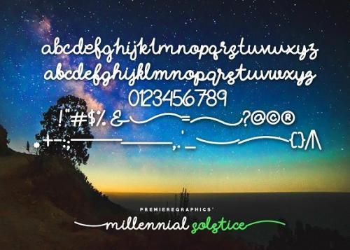 Millennial Solstice Script Font Free