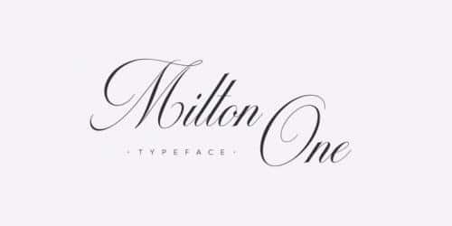 Milton One Calligraphy Font