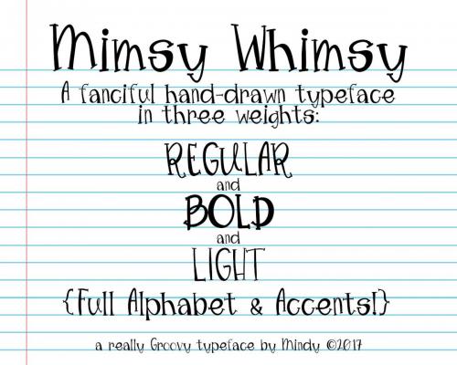 Mimsy Whimsy Typeface Font